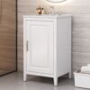 Modern 20.3" Bathroom Vanity With Sink, Functional Drawer, Soft Closing Door - White - Image 3
