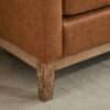Elegant Upholstered Bench, Daybed, Ottoman With Wood Legs & 2 Bolster Pillows - Brown - Image 13