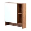 Wall Mounted Bathroom Storage Cabinet With Mirror Door, Medicine Cabinet, Over The Toilet Storage Cabinet With Shelves And Towel Rack - Walnut Brown - Image 9