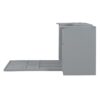 Twin Size Murphy Bed With Drawers, Cabinets, USB Ports Material - Gray - Image 17