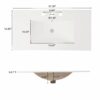 36" Modern Bathroom Vanity With Rectangle Ceramic Sink, Bathroom Cabinet And 45 Degrees Free Handle Design Soft Closing Doors, 1 Open Shelf At The Bottom - Dark Brown - Image 16