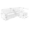3 Seater Sofa Set With Ottoman And Pillows, Textured, High Resilience Cushions - Burnt Orange - Image 2