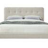 Full Sized Upholstered Bed With USB - Off White - Image 6
