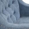 Accent Chair, Living Room Chair, Footrest Chair Set With Vintage Brass Studs, Button Tufted Upholstered Armchair For Living Room, Comfy Reading Chair For Bedroom, Reception Room - Blue - Image 22
