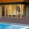 Plastic Interlocking Deck Tiles, (Set of 44), Patio Flooring Outdoor Waterproof All Weather Use For Garden Poolside Front / Back Yard - Light Coffee Color - Image 6