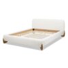 Alpine - Queen Puffy Modern Platform Bed - Ivory White - Image 3