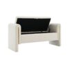 Modern Teddy Bed End Bench With Arms And Storage, Upholstered Large Foot Rest Stool, Comfy Window Vanity Bench For Living Room, Dorm, Coffee Table, Teddy - Cream - Image 7