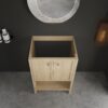 Modern Freestanding Bathroom Vanity With 2 Soft Closing Doors, Excluding Sink - Oak - Image 9
