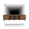 Rustic Barndoor Open-Storage TV Stand For TVs Up To 80" - Gray Wash - Image 3