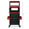 4 Level Multi Purpose Trolley For Diagnostics - Black / Red - Image 5