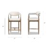 Artemis - Mixed Material Upholstered Counter Stool - Warm White - Image 7