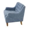 Accent Chair, Living Room Chair, Footrest Chair Set With Vintage Brass Studs, Button Tufted Upholstered Armchair For Living Room, Comfy Reading Chair For Bedroom, Reception Room - Blue - Image 15