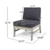 Perla - 5 Pieces Sofa Set - Dark Gray - Image 10