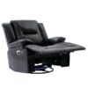 360° Swivel And Rocking Home Theater Recliner Manual Recliner Chair With A Led Light Strip For Living Room - Black - Image 12