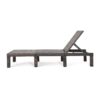 Outdoor Chaise Lounge With Wicker Design And Adjustable Backrest - Brown - Image 10
