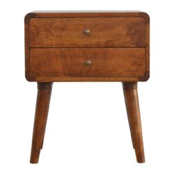 Curved Nightstand - Chestnut