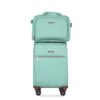 4 Piece Set (16/20/24/28), Softshell Suitcase Spinner Wheels Terylene Luggage Sets Carry On Suitcase Luggage Lightweight Durable Suitcase - Green - Image 13