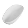 66.9" x 34" x 21.7" Freestanding Solid Surface Soaking Bathtub For Bathroom - Matte White - Image 9