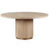 Caspian - 5 Piece Round Dining Table Set With Chairs - Oak - Image 2