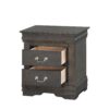 Louis Philippe - 4 Piece Eastern King Bedroom Set - Dark Gray - Image 3
