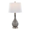Jenny - Contemporary Table Lamp (Set of 2) - Clear Smokey Crackle / Nickel / White - Image 3