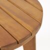 Outdoor And Rope Weave 3 Piece Chat Set - White / Teak - Image 13