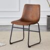 (Set of 4) Retro Chairs, Comfortable Bar Stools, Suitable For Industrial And Vintage Style Environments - Brown - Image 11