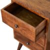 4 Drawer Multi Bedside Table - Chestnut - Image 8