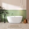 Acrylic Freestanding Soaking Bathtub With Classic Slotted Overflow And Toe-Tap Drain In Chrome, Cupc C Ertified, 02138 - Glossy White - Image 2