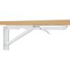 Laundry Room Folding Table, Wall Mounted Folding Table For Small Spaces, Fold Down Desk, Workbench, Addition To Garage & Shed - Burly Wood - Image 12