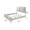 Laveda - Boucle Queen Bed With LED - Light Gray / White - Image 5