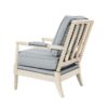 Arm Chair With Open Back Spindle Design - Ivory / Gray - Image 5