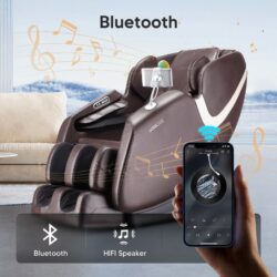 Bosscare - 2023 New Massage Full Body Chairs With Ai Voice, App Control Zero Gravity Shiatsu Recliner Massage Chair - Brown