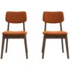 Carlos - Solid Back Side Chair (Set of 2) - Brown / Burnt Orange - Image 2
