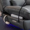 270 Swivel Glider Recliner Chair, Power Recliner Rocking Chair, USB Port Charge For Nursery Chair With Atmosphere Lamp For Living Room Bedroom Apartment - Dark Gray - Image 19