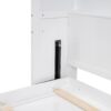 Queen Size Murphy Wall Bed With Shelves, Space Saving - White - Image 9