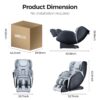 Bosscare - 3D Shiatsu Recline Massage Zero Gravity Full Body Chair With Waist Heating - Black / Gray - Image 10