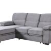 Kipling - Reversible Sleeper Sectional Sofa Chaise - Gray - Image 4