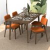 Carlos - Solid Back Side Chair (Set of 2) - Brown / Burnt Orange - Image 7