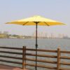 9' Pole Umbrella With Carry Bag - Yellow - Image 2
