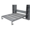 Queen Size Murphy Wall Bed With Shelves And LED Lights - Gray - Image 13