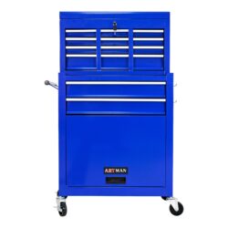 High Capacity Rolling Tool Chest With Wheels And Drawers, 8 Drawer Tool Storage Cabinet - Blue