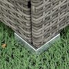 4 Piece Patio Sectional Wicker Rattan Outdoor Furniture Sofa Set With Storage Box - Gray - Image 8