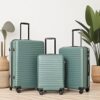 3 Piece Luggage Sets Lightweight Suitcase With Two Hooks, Spinner Wheels, Tsa Lock, (20/24/28) - Green - Image 2