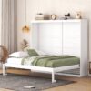 Queen Size Murphy Wall Bed - White - Image 10