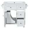 Bathroom Vanity With Top Sink, Modern Bathroom Storage Cabinet & 2 Drawers And A Tip-Out Drawer, Single Sink Bathroom Vanity - White - Image 14