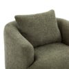 360° Swivel Chair, Chenille Upholstered Barrel Sofa Chair With Throw Pillow, For Living Room, Office - Green - Image 17