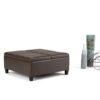 Ellis - Coffee Table Storage Ottoman - Chocolate Brown - Image 7