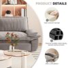 Queen Pull Out Sofa Bed, 3 In 1 Convertible Sleeper Sofa Multifunctional Velvet Loveseat Bed - Gray - Image 17