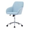 Adjustable Office Chair, Home Bedroom, Ergonomic Swivel Chair, Backrest Seat, Comfortable For Long Sitting - Baby Blue - Image 13